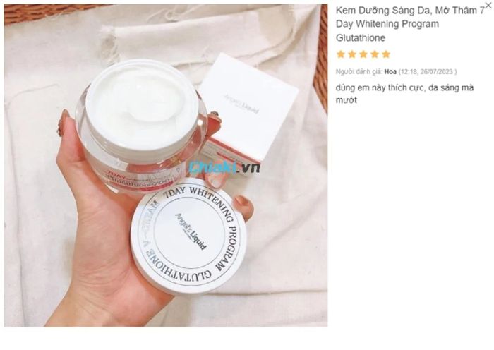 Review Kem dưỡng da Hàn Quốc 7 Day Whitening Program Glutathione