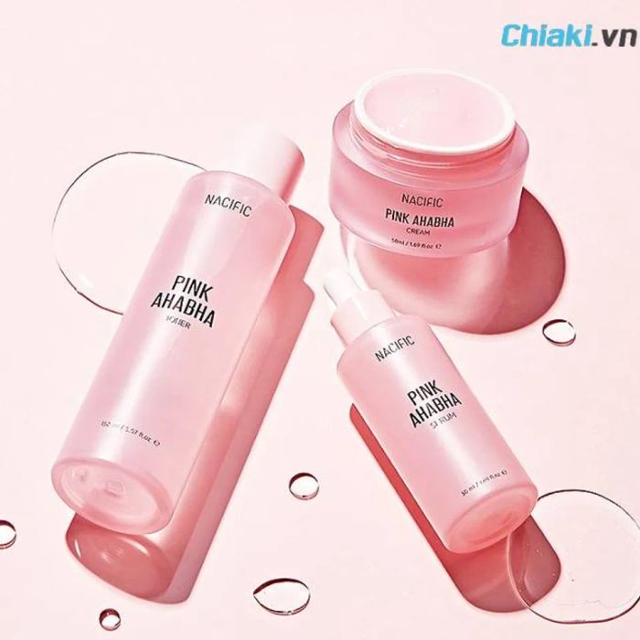 Toner AHA BHA Nacific Pink dành cho làn da nhạy cảm