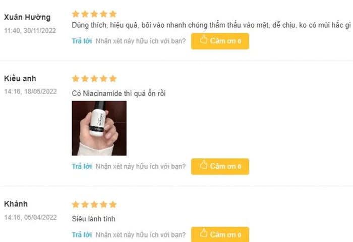 Phản hồi từ người dùng/ khách hàng