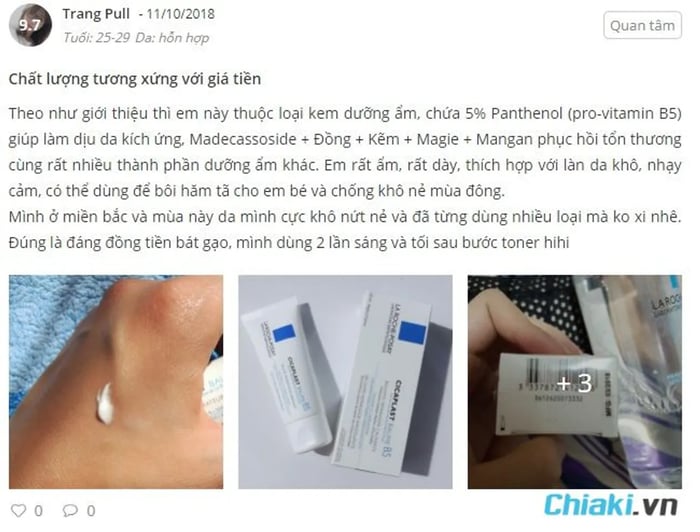 đánh giá từ chị em về Kem Dưỡng Ẩm Cho Da Hỗn Hợp Thiên Khô