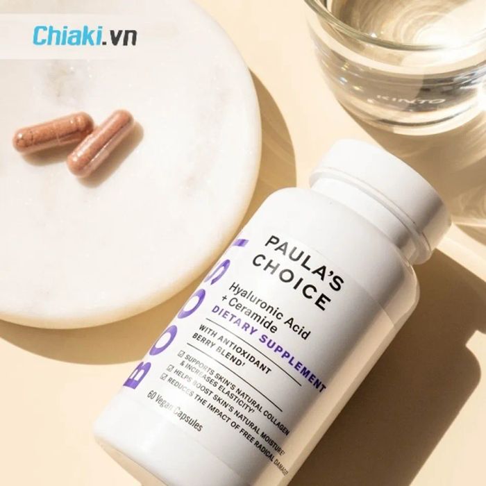 Viên uống cung cấp nước Paula’s Choice Hyaluronic Acid + Ceramide