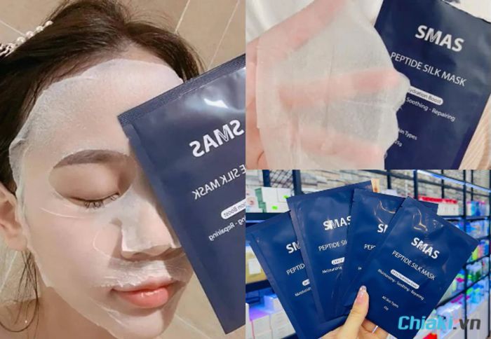 Mặt nạ cung cấp độ ẩm cho da khô Smas Peptide Silk Mask