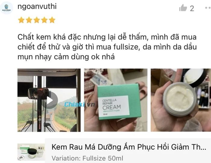 Review Kem Dưỡng Trắng Da Mặt Cho Da Dầu Mụn GoodnDoc Centella Repair Cream