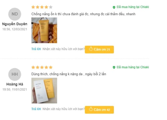 Đánh giá về Kem chống nắng cho tuổi dậy thì dưới 200k Innisfree Long Lasting