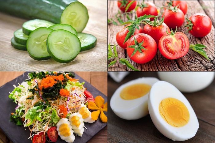 Mẹ bỉm cùng tham khảo cách làm món salad giảm cân với trứng luộc