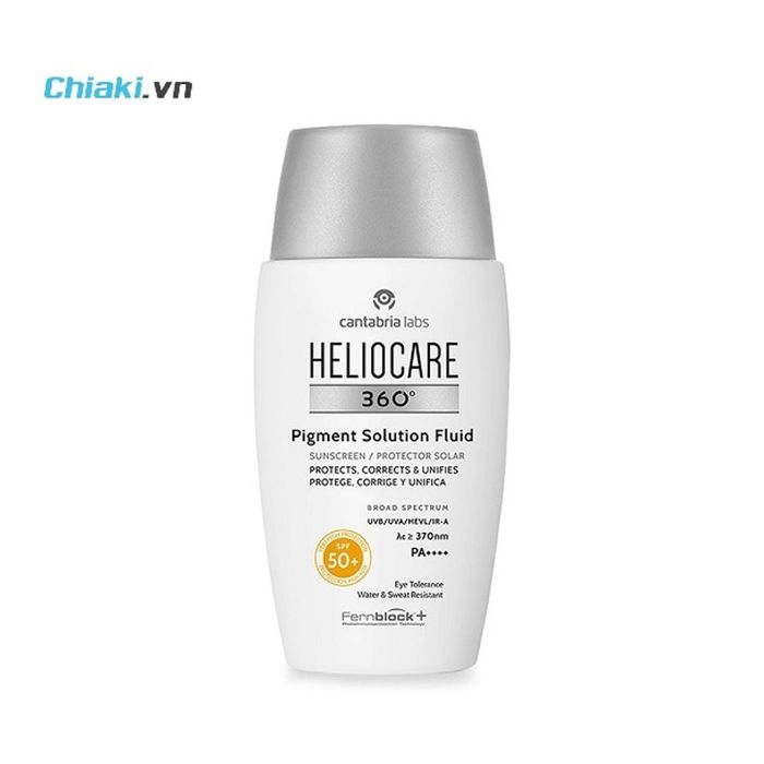 Kem chống nắng dành cho da khô mùa đông Heliocare 360 Pigment Solution Fluid SPF50+