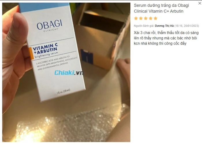 Đánh giá Serum Obagi Clinical Vitamin C + Arbutin dưỡng trắng da