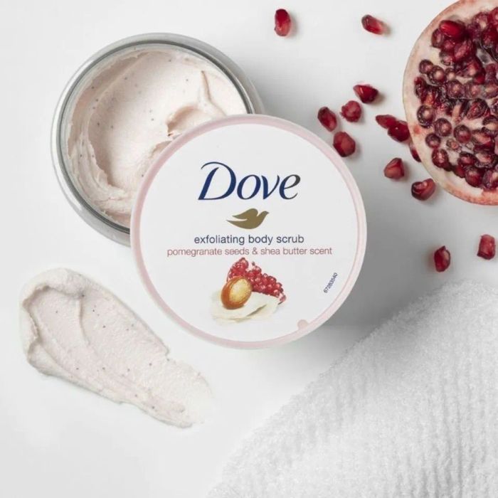 Tẩy tế bào chết vật lý toàn thân Dove Exfoliating Body Polish bơ hạt mỡ