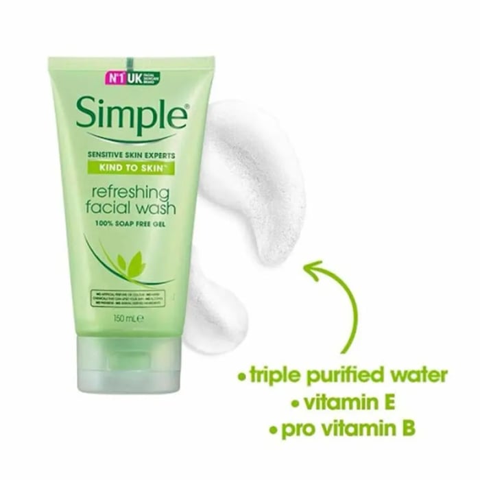 Sữa rửa mặt dịu nhẹ Simple Kind To Skin Refreshing Facial Wash Gel 