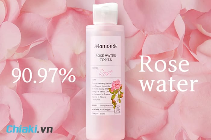 Nước hoa hồng Mamonde Rose Water từ Hàn Quốc dành cho da nhạy cảm