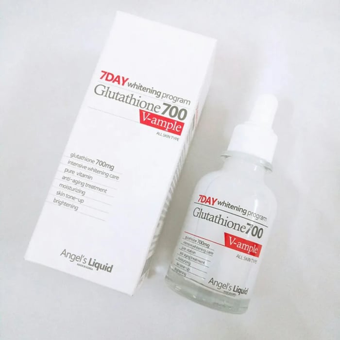 Serum làm trắng da 7day Whitening Program Glutathione 700 V-ample