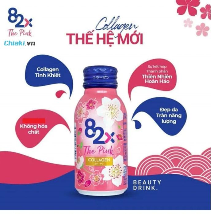 Collagen Nước Nhật Collagen 82X The Pink thế hệ mới