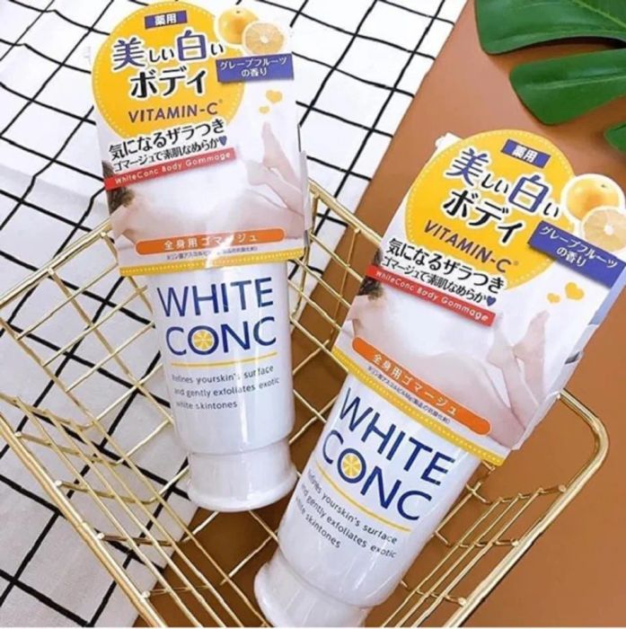 Kem tẩy da chết làm trắng da Nhật Bản White Conc Body