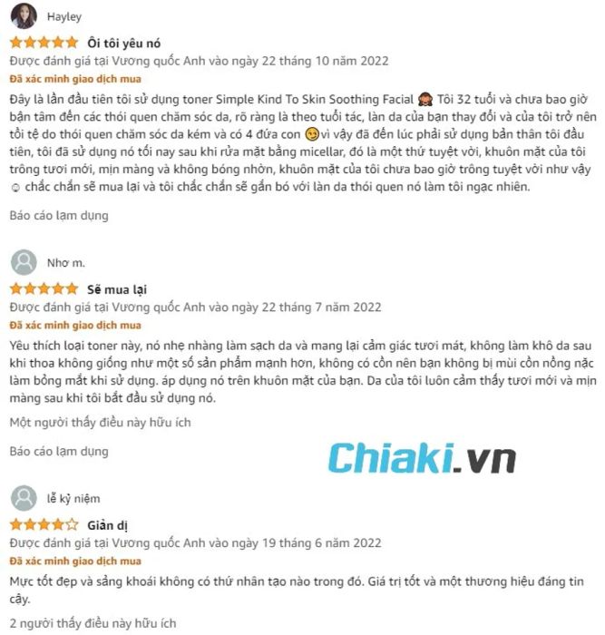 Review Toner Simple Kind To Skin Soothing dành cho tuổi dậy thì với mức giá phải chăng