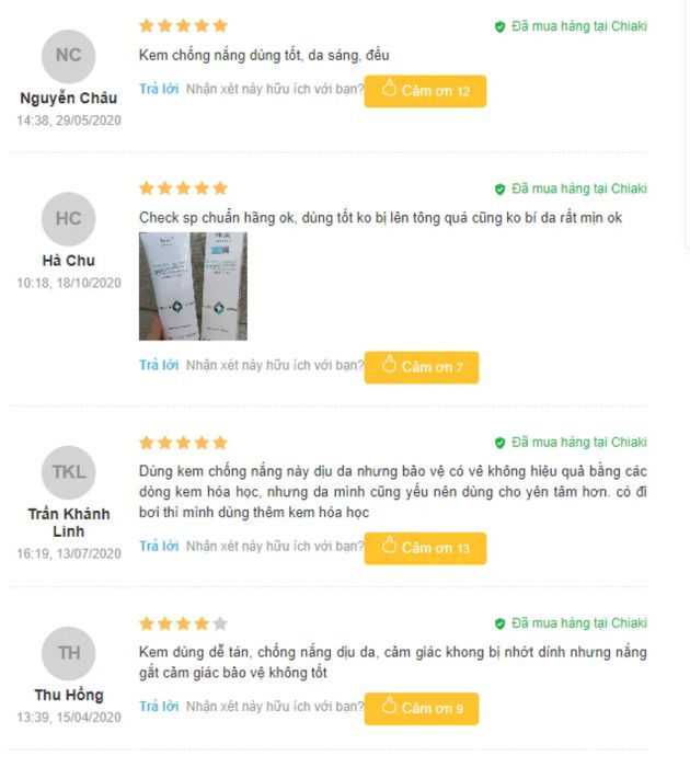 Đánh giá kem chống nắng Obagi SuzanMD Physical Defense SPF 50 từ người dùng