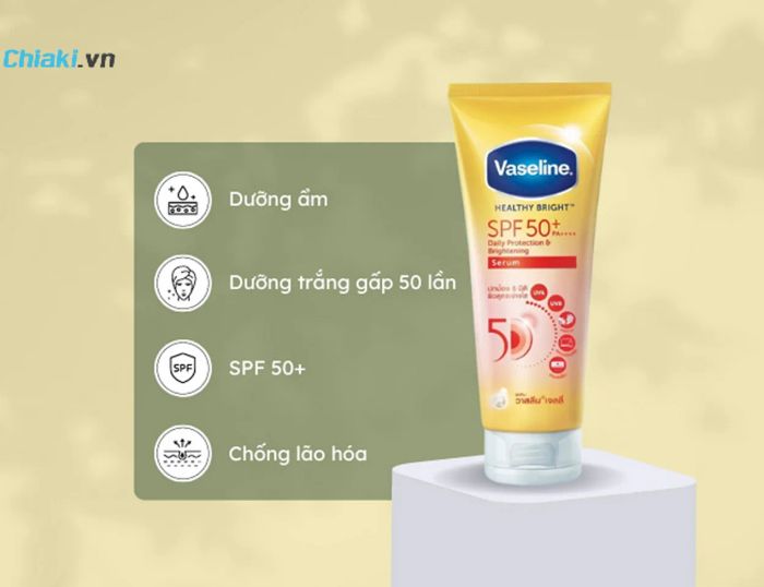 Kem Dưỡng Thể Trắng Da Vaseline 50x SPF 50 PA++++ Thái Lan