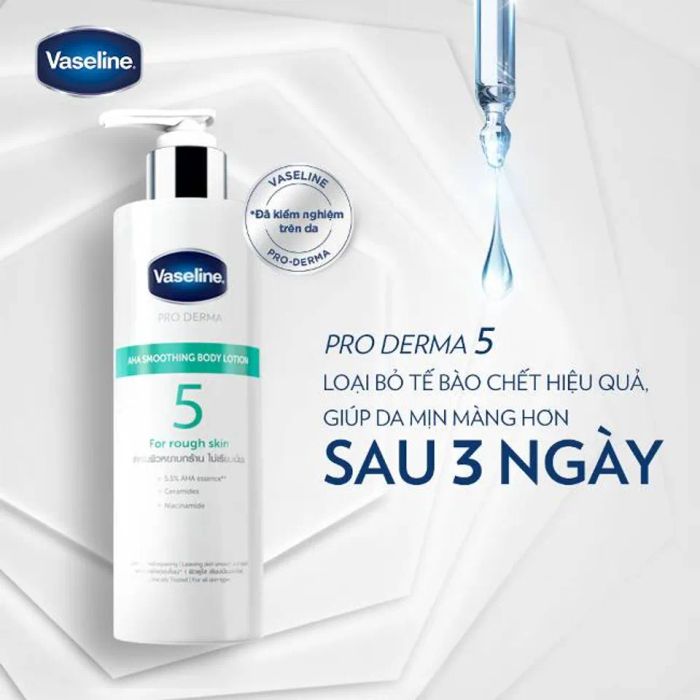 Sữa dưỡng thể Vaseline Pro Derma số 5 với 5% AHA