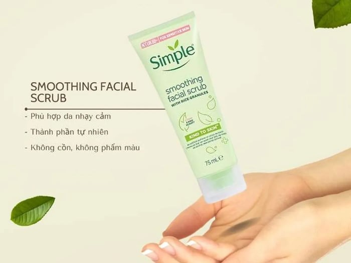 Sữa rửa mặt Simple Kind To Skin Smoothing Facial Scrub