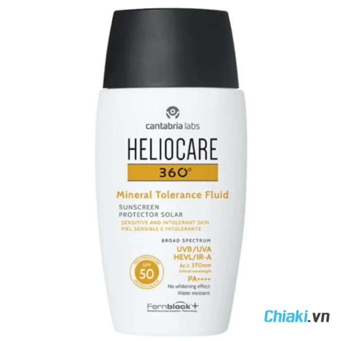 Kem chống nắng cho da hỗn hợp Heliocare 360 Mineral Tolerance Fluid SPF50