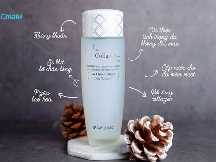 Nước hoa hồng 3W Clinic Collagen White Clear Softener