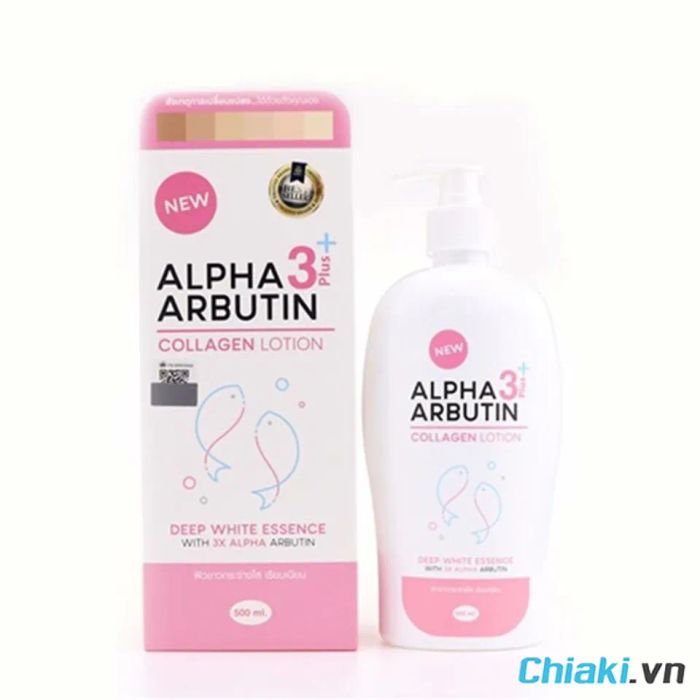 Sữa dưỡng thể chống nắng Alpha Arbutin Collagen Lotion 3+ Plus từ Thái Lan