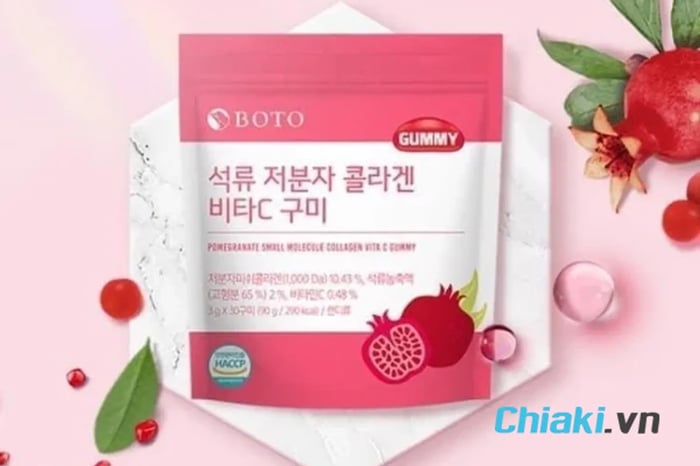 Viên kẹo dẻo BOTO Pomegranate Collagen Vita C Gummy