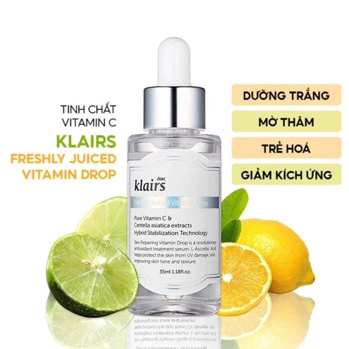 Serum Vitamin Klairs Freshly Juiced giúp điều trị mụn hiệu quả