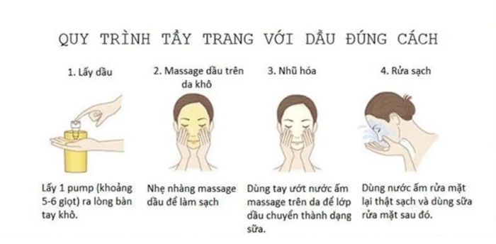 Hướng dẫn sử dụng dầu tẩy trang