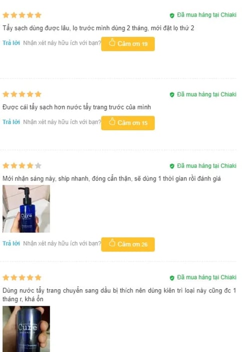 Review Dầu tẩy trang dịu nhẹ Cure Extra Oil Cleansing của Nhật