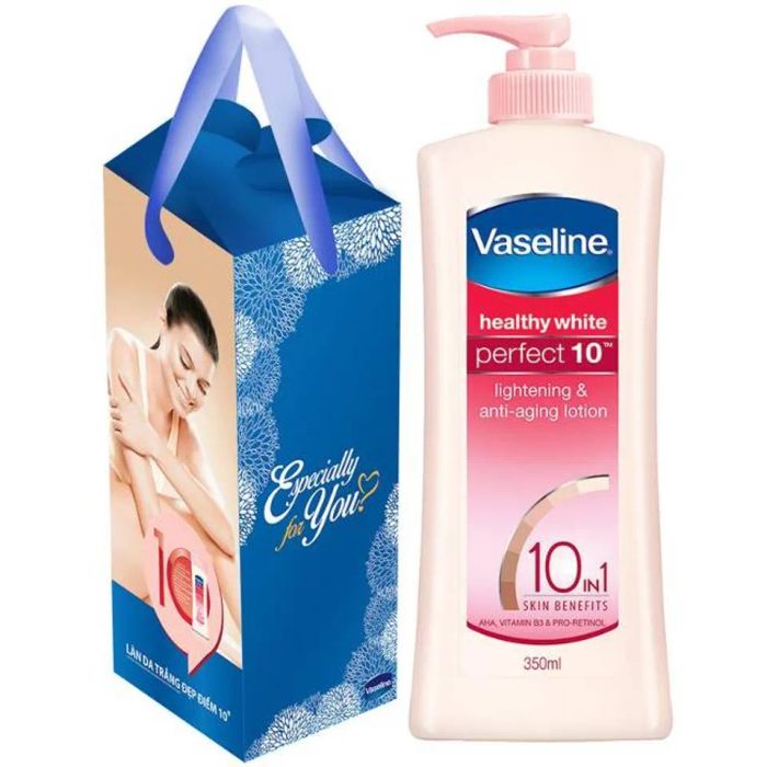 Sữa dưỡng thể Vaseline ban ngày Healthy White Perfect 10 của Mỹ