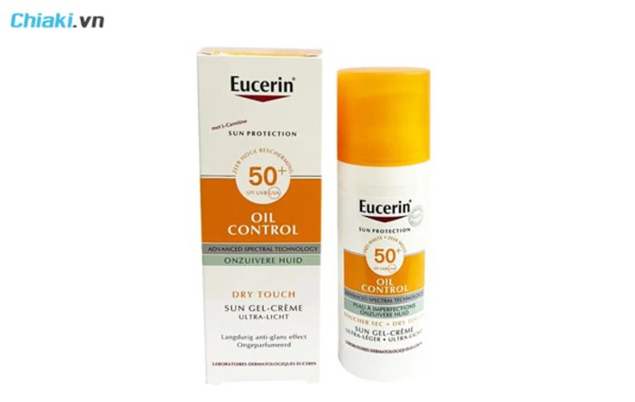 Kem chống nắng kiềm dầu Eucerin Oil Control Gel-Cream SPF50 +, chống nước và kiềm dầu