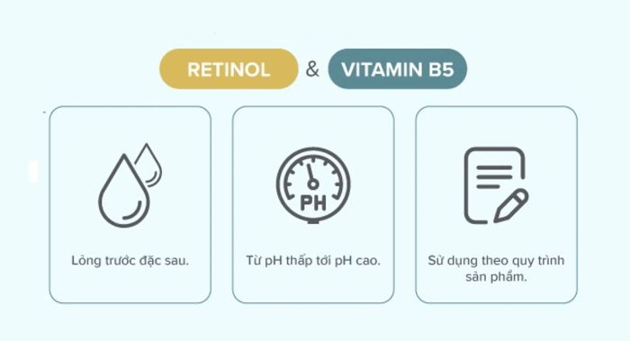 Thứ tự sử dụng Retinol và B5