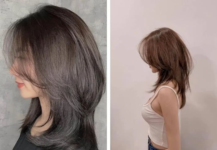 Tóc layer mullet tỉa dài cho tóc dày