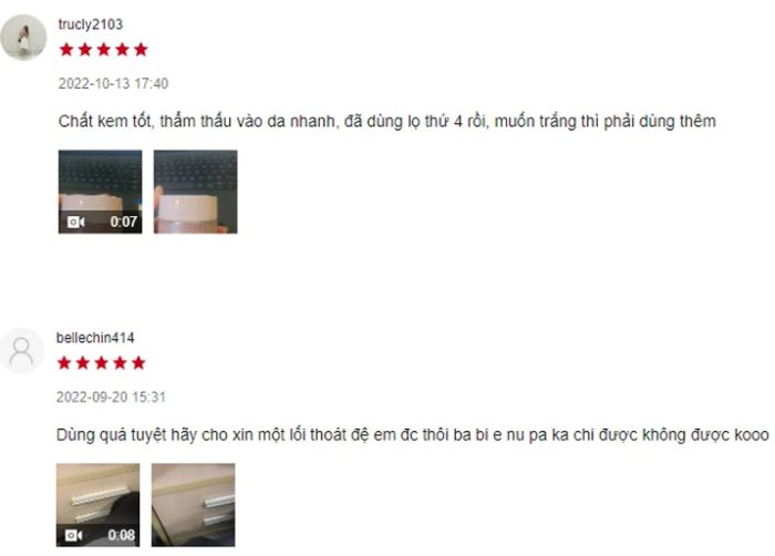 Review kem dưỡng ẩm trắng da ban đêm Senka từ người sử dụng