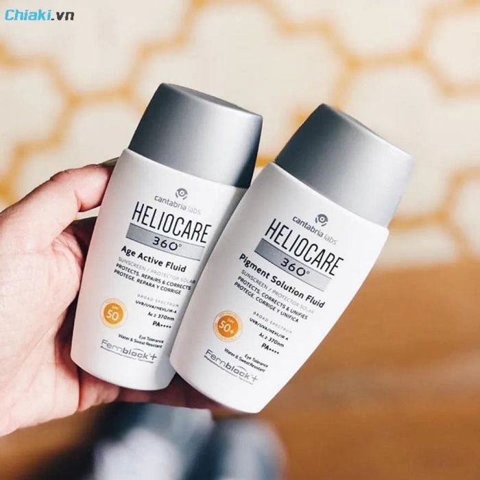 Kem chống nắng Heliocare cho da thường 360 Pigment Solution Fluid SPF50+