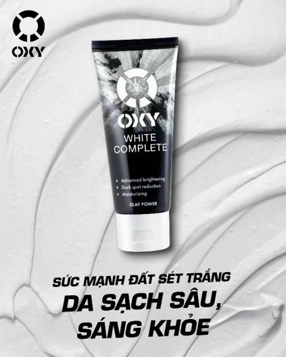 Sản phẩm Sữa rửa mặt trắng da cho nam Oxy White Complete