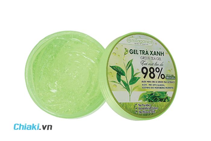 Gel Dưỡng Ẩm Trà Xanh Milaganics 300ml Green Tea Gel