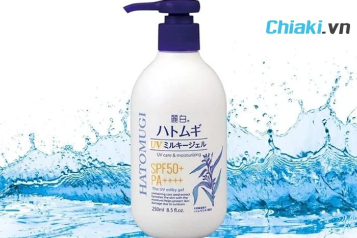 Lotion dưỡng ẩm trắng da chống nắng Hatomugi SPF50+/PA+++