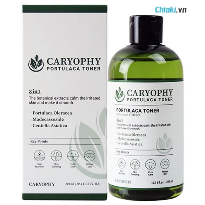 Toner cho da nhạy cảm dầu Caryophy Portulaca