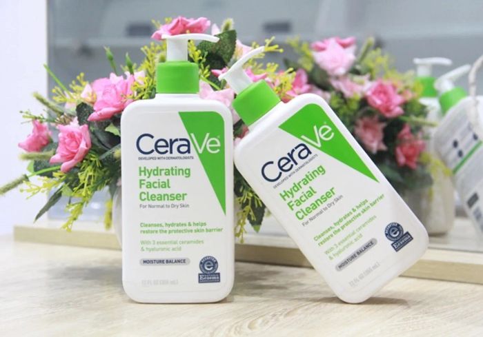 Sản phẩm sữa rửa mặt dành cho da khô của CeraVe