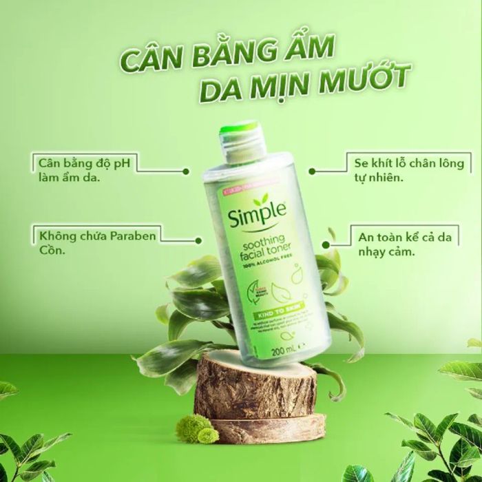 Nước hoa hồng giúp mịn da Simple