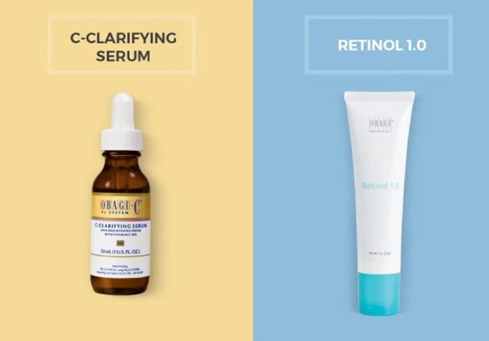 Sử dụng retinol kết hợp với vitamin C