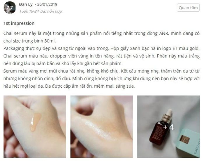 Đánh giá Serum Estee Lauder Advanced Night Repair 8