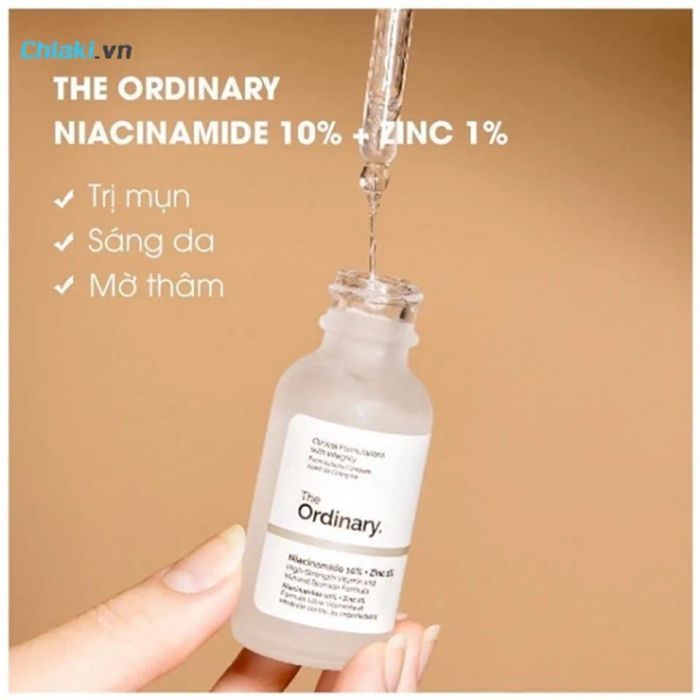 Tinh chất giảm thâm mụn The Ordinary Niacinamide 10% + Zinc 1%