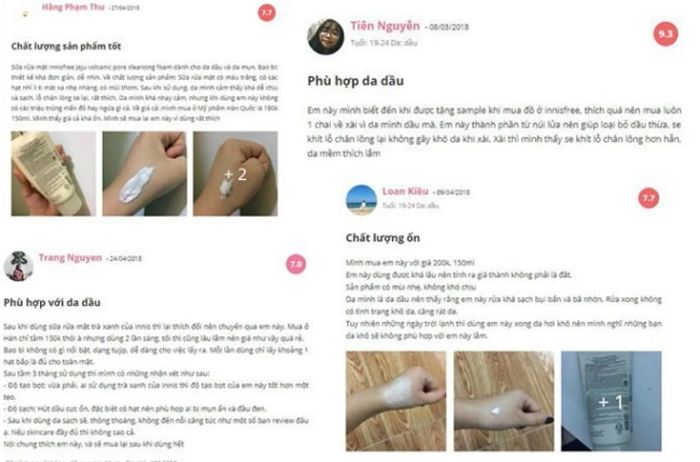 Đánh giá Sữa rửa mặt Innisfree cho da dầu và lỗ chân lông to từ người dùng