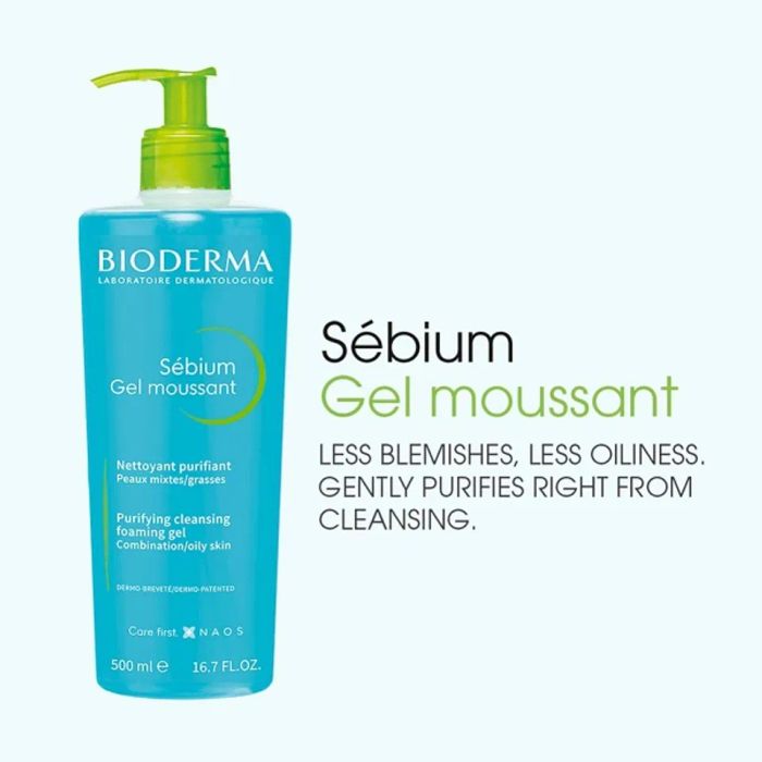 Sữa rửa mặt cho da khô mụn nhạy cảm Bioderma Sebium Foaming Gel