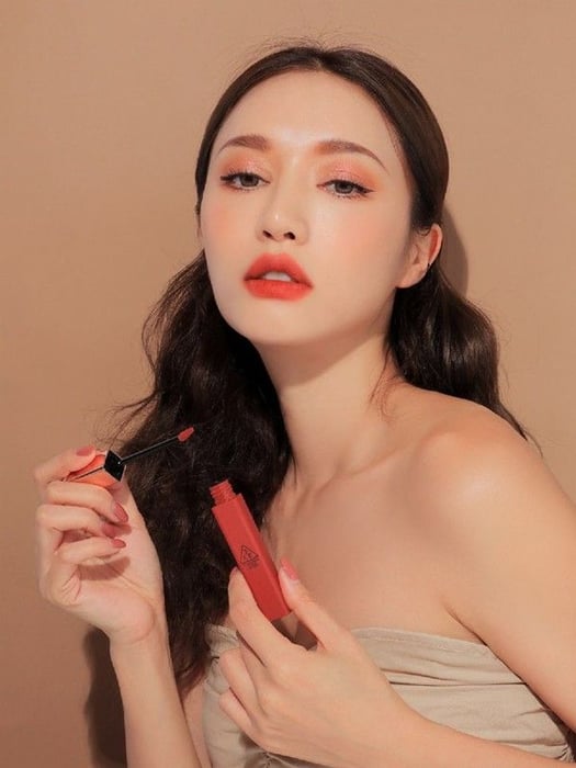 3CE Cloud Lip Tint Peach Tease - Màu cam san hô