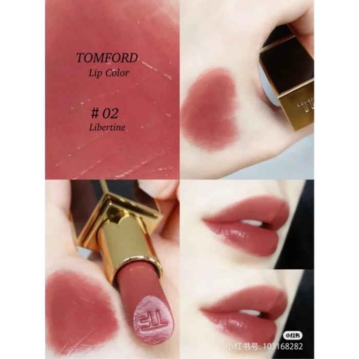 Son Tom Ford 02 Libertine màu hồng nâu đất dòng Lip Color Matte