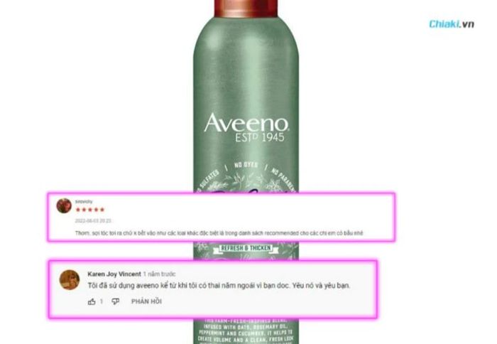 Đánh giá dầu gội khô Aveeno Fresh Green Blends Dry Shampoo