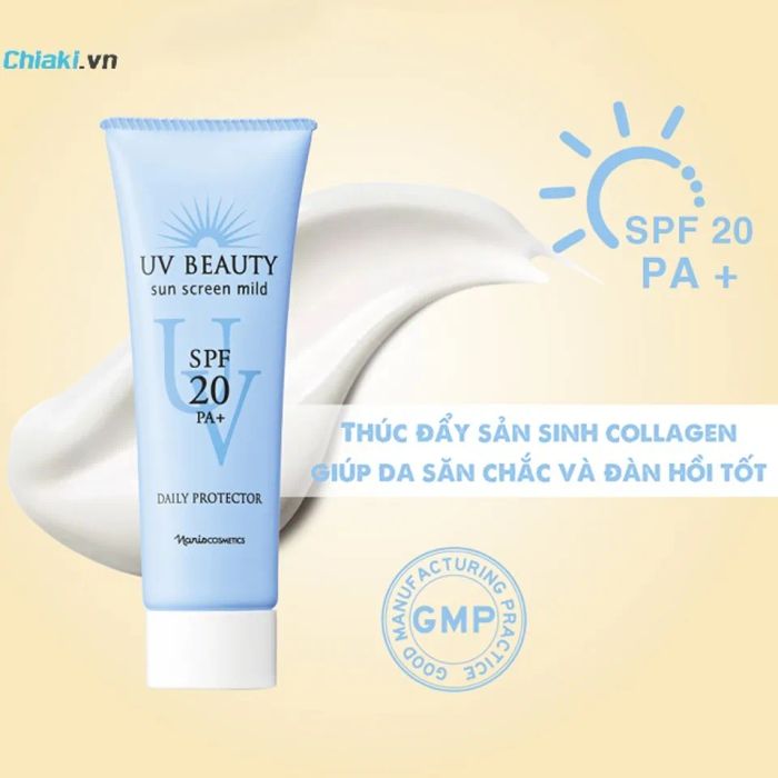 Sữa chống nắng Naris UV Beauty Sun Screen Mild Daily Protector SPF20 PA+